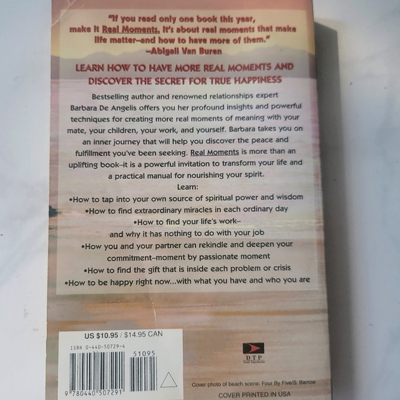 Real Moments Barbara De Angelis 1995 Edition - Picture 2 of 3